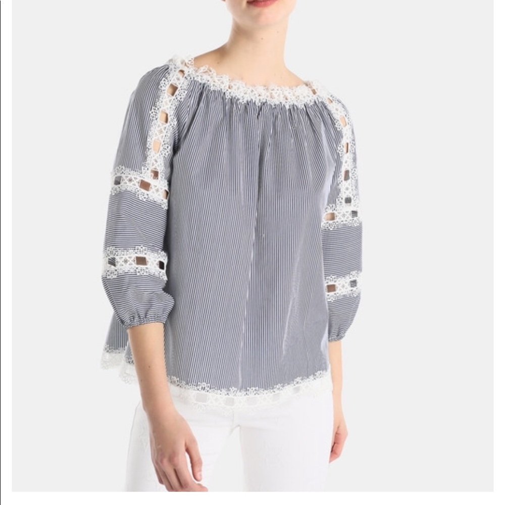 Striped Off-The-Shoulders Blouse